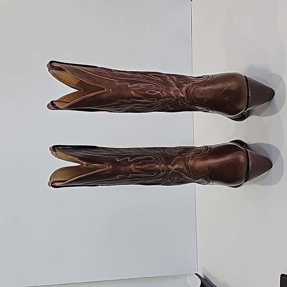 Charlie 1 horse Lucchese brown ladies leather western cowgirl boots Size 10 main image 13